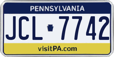 PA license plate JCL7742