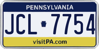 PA license plate JCL7754