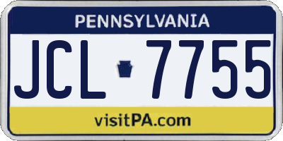 PA license plate JCL7755