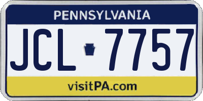 PA license plate JCL7757