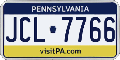 PA license plate JCL7766