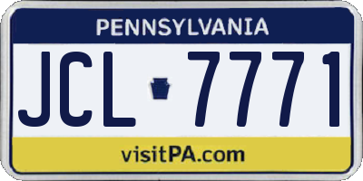PA license plate JCL7771