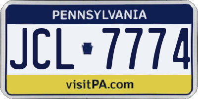 PA license plate JCL7774