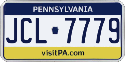 PA license plate JCL7779