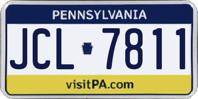 PA license plate JCL7811