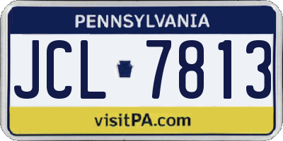 PA license plate JCL7813