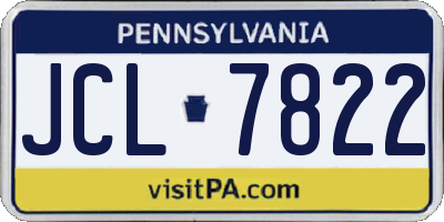 PA license plate JCL7822