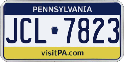 PA license plate JCL7823