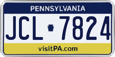 PA license plate JCL7824
