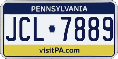 PA license plate JCL7889