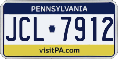 PA license plate JCL7912