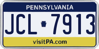 PA license plate JCL7913