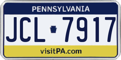 PA license plate JCL7917