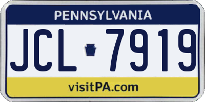 PA license plate JCL7919
