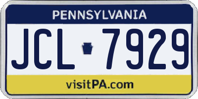 PA license plate JCL7929