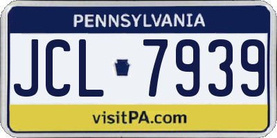 PA license plate JCL7939