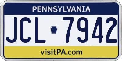 PA license plate JCL7942