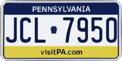 PA license plate JCL7950