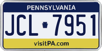 PA license plate JCL7951