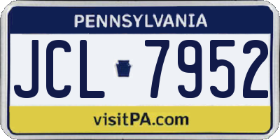 PA license plate JCL7952