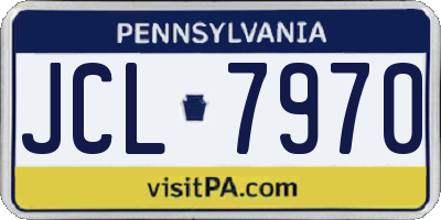 PA license plate JCL7970