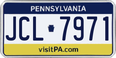 PA license plate JCL7971