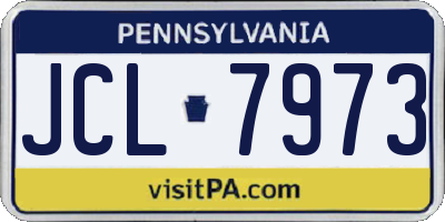 PA license plate JCL7973