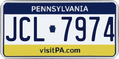 PA license plate JCL7974