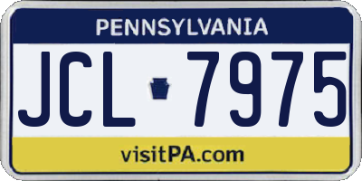 PA license plate JCL7975