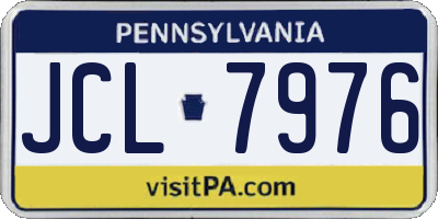 PA license plate JCL7976