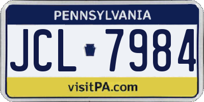 PA license plate JCL7984