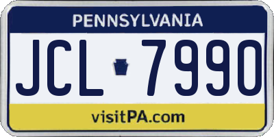 PA license plate JCL7990