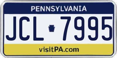 PA license plate JCL7995