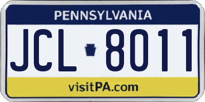 PA license plate JCL8011