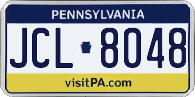 PA license plate JCL8048