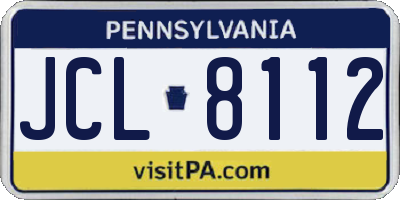 PA license plate JCL8112