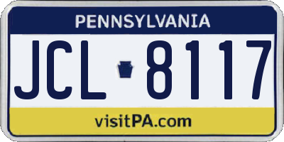 PA license plate JCL8117