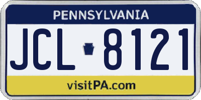 PA license plate JCL8121