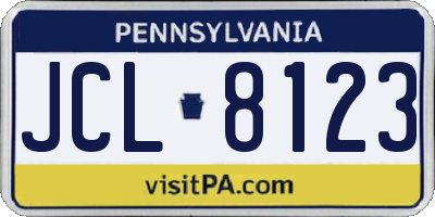 PA license plate JCL8123