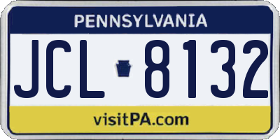 PA license plate JCL8132
