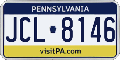 PA license plate JCL8146