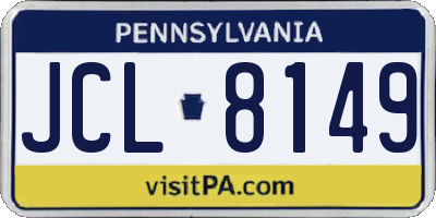 PA license plate JCL8149