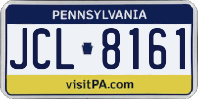 PA license plate JCL8161