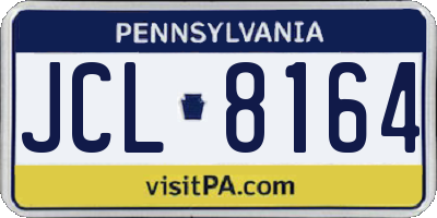 PA license plate JCL8164