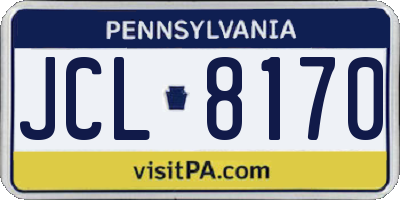 PA license plate JCL8170
