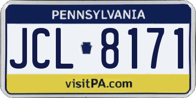 PA license plate JCL8171