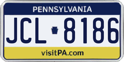 PA license plate JCL8186