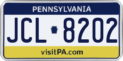 PA license plate JCL8202