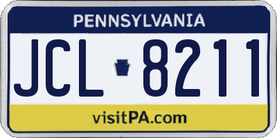 PA license plate JCL8211