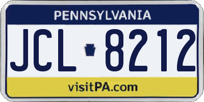 PA license plate JCL8212